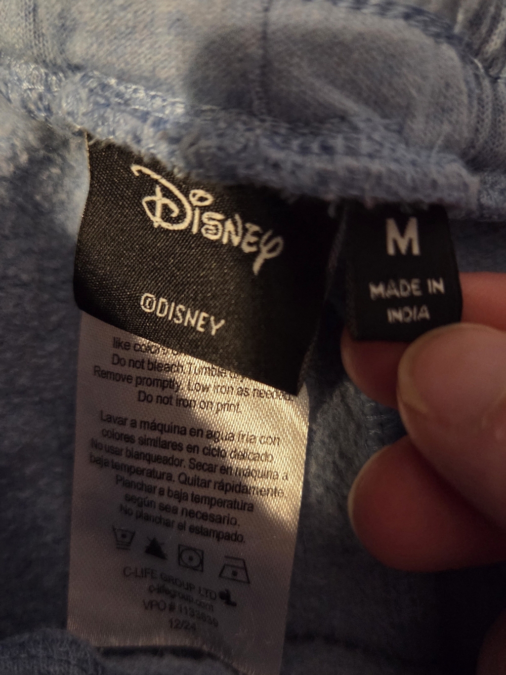Disney Aristocats Marie Blue Floral Cat Graphic Jogger Sweatpants Medium - Picture 4 of 6